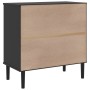 Aparador SENJA aspecto de ratán madera pino negro 80x40x80 cm von , Sideboards - Ref: Foro24-358039, Preis: 125,15 €, Rabatt: %