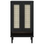 Zapatero SENJA aspecto ratán madera maciza negro 59,5x35x107cm by , Shoe racks and shoe organizers - Ref: Foro24-358051, Pric...