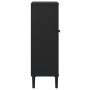 Zapatero SENJA aspecto ratán madera maciza negro 59,5x35x107cm by , Shoe racks and shoe organizers - Ref: Foro24-358051, Pric...