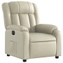 Sillón reclinable eléctrico de cuero sintético crema by , Armchairs - Ref: Foro24-3205251, Price: 293,59 €, Discount: %