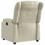 Sillón reclinable eléctrico de cuero sintético crema by , Armchairs - Ref: Foro24-3205251, Price: 293,59 €, Discount: %