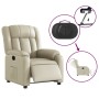 Sillón reclinable eléctrico de cuero sintético crema by , Armchairs - Ref: Foro24-3205251, Price: 293,59 €, Discount: %
