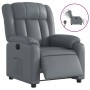 Sillón reclinable eléctrico de cuero sintético gris by , Armchairs - Ref: Foro24-3205253, Price: 257,49 €, Discount: %