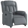 Sillón reclinable eléctrico de cuero sintético gris by , Armchairs - Ref: Foro24-3205253, Price: 257,49 €, Discount: %
