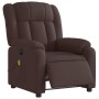 Sillón reclinable de masaje eléctrico tela marrón oscuro by , Armchairs - Ref: Foro24-3205309, Price: 280,09 €, Discount: %