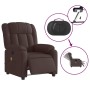 Sillón reclinable de masaje eléctrico tela marrón oscuro by , Armchairs - Ref: Foro24-3205309, Price: 280,09 €, Discount: %