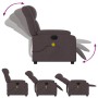 Sillón reclinable de masaje eléctrico tela marrón oscuro by , Armchairs - Ref: Foro24-3205309, Price: 280,09 €, Discount: %