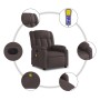 Sillón reclinable de masaje eléctrico tela marrón oscuro by , Armchairs - Ref: Foro24-3205309, Price: 280,09 €, Discount: %