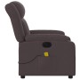 Sillón reclinable de masaje eléctrico tela marrón oscuro by , Armchairs - Ref: Foro24-3205309, Price: 280,09 €, Discount: %