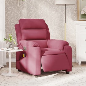 Sillón reclinable de masaje eléctrico terciopelo rojo tinto de , Sillones - Ref: Foro24-3205086, Precio: 262,51 €