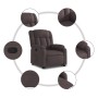 Sillón reclinable elevable tela marrón oscuro by , Armchairs - Ref: Foro24-3205321, Price: 292,94 €, Discount: %