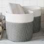 Cestas de almacenaje 2 uds algodón gris y blanco Ø28x18 cm von , Körbe - Ref: Foro24-358458, Preis: 29,37 €, Rabatt: %