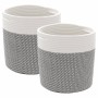 Cestas de almacenaje 2 uds algodón gris y blanco Ø28x18 cm von , Körbe - Ref: Foro24-358458, Preis: 29,37 €, Rabatt: %