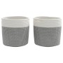Cestas de almacenaje 2 uds algodón gris y blanco Ø28x18 cm von , Körbe - Ref: Foro24-358458, Preis: 29,37 €, Rabatt: %