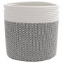 Cestas de almacenaje 2 uds algodón gris y blanco Ø28x18 cm von , Körbe - Ref: Foro24-358458, Preis: 29,37 €, Rabatt: %