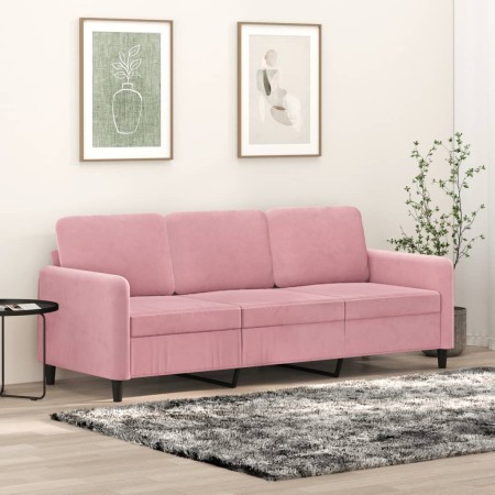 Sofá de 3 plazas terciopelo rosa 180 cm by , Sofas - Ref: Foro24-359455, Price: 317,73 €, Discount: %