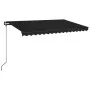 Manuelle ausziehbare Markise mit LED in Anthrazitgrau 400x350 cm. von vidaXL, Markisen - Ref: Foro24-3069184, Preis: 415,96 €...
