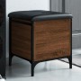 Banco con almacenaje madera ingeniería roble marrón 42x42x45 cm by , Benches for halls and storage - Ref: Foro24-835136, Pric...