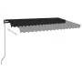 Manuelle ausziehbare Markise mit LED in Anthrazitgrau 400x350 cm. von vidaXL, Markisen - Ref: Foro24-3069184, Preis: 415,96 €...