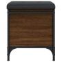 Banco con almacenaje madera ingeniería roble marrón 42x42x45 cm by , Benches for halls and storage - Ref: Foro24-835136, Pric...