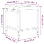 Banco con almacenaje madera ingeniería roble marrón 42x42x45 cm by , Benches for halls and storage - Ref: Foro24-835136, Pric...