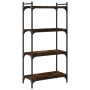 Librería 4 estantes madera ingeniería roble ahumado 60x30x120cm von , Bücherregale und Regale - Ref: Foro24-837654, Preis: 49...