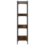 Librería 4 estantes madera ingeniería roble ahumado 60x30x120cm von , Bücherregale und Regale - Ref: Foro24-837654, Preis: 49...