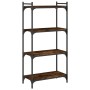 Librería 4 estantes madera ingeniería roble ahumado 60x30x120cm von , Bücherregale und Regale - Ref: Foro24-837654, Preis: 49...