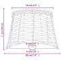 Pantalla para lámpara mimbre blanco Ø20x15 cm von , Lampenschirme - Ref: Foro24-364381, Preis: 16,40 €, Rabatt: %
