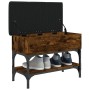 Banco zapatero madera de ingeniería roble ahumado 62x32x45 cm von , Bänke für Hallen und Lager - Ref: Foro24-835169, Preis: 5...