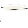 Toldo retráctil manual crema 400x350 cm de vidaXL, Toldos - Ref: Foro24-3069177, Precio: 341,96 €, Descuento: %