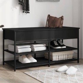 Banco zapatero madera de ingeniería negro 100x42,5x50 cm von , Bänke für Hallen und Lager - Ref: Foro24-839033, Preis: 90,67 ...