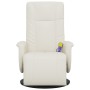 Sillón reclinable masaje con reposapiés cuero sintético crema von , Sessel - Ref: Foro24-356513, Preis: 232,77 €, Rabatt: %