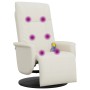 Sillón reclinable masaje con reposapiés cuero sintético crema von , Sessel - Ref: Foro24-356513, Preis: 232,77 €, Rabatt: %