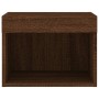 Mesita de noche de pared con luces LED roble marrón von , TV-Möbel - Ref: Foro24-837125, Preis: 40,45 €, Rabatt: %