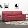 Sofá de 2 plazas de cuero sintético rojo vino 140 cm von , Sofas - Ref: Foro24-359420, Preis: 280,30 €, Rabatt: %