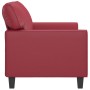 Sofá de 2 plazas de cuero sintético rojo vino 140 cm von , Sofas - Ref: Foro24-359420, Preis: 280,30 €, Rabatt: %