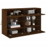 Mueble TV de pared con luces LED roble marrón 98,5x30x60,5 cm by , TV Furniture - Ref: Foro24-837112, Price: 94,49 €, Discoun...
