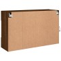 Mueble TV de pared con luces LED roble marrón 98,5x30x60,5 cm by , TV Furniture - Ref: Foro24-837112, Price: 94,49 €, Discoun...