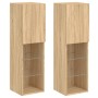 Muebles de TV con luces LED 2 uds roble Sonoma 30,5x30x102 cm von , TV-Möbel - Ref: Foro24-837020, Preis: 105,20 €, Rabatt: %