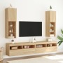 Muebles de TV con luces LED 2 uds roble Sonoma 30,5x30x102 cm von , TV-Möbel - Ref: Foro24-837020, Preis: 105,20 €, Rabatt: %
