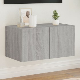Mueble de TV de pared con luces LED gris Sonoma 60x35x31 cm von , TV-Möbel - Ref: Foro24-837277, Preis: 46,77 €, Rabatt: %