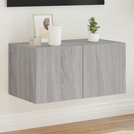 Mueble de TV de pared con luces LED gris Sonoma 60x35x31 cm von , TV-Möbel - Ref: Foro24-837277, Preis: 46,77 €, Rabatt: %