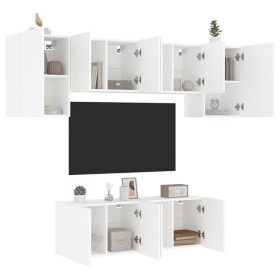 Muebles de TV de pared 6 piezas madera de ingeniería blanco von , TV-Möbel - Ref: Foro24-3216439, Preis: 219,17 €, Rabatt: %
