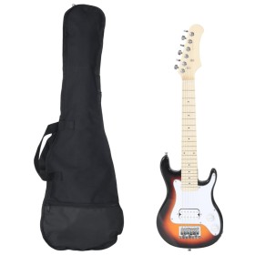 Guitarra eléctrica para niños con funda marrón y blanco 3/4 30" de , Guitarras - Ref: Foro24-70195, Precio: 121,31 €, Descuen...