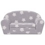 Sofá de niños de 2 plazas felpa suave gris claro con estrellas by , Baby and Toddler Furniture - Ref: Foro24-356998, Price: 7...