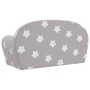 Sofá de niños de 2 plazas felpa suave gris claro con estrellas by , Baby and Toddler Furniture - Ref: Foro24-356998, Price: 7...