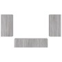 Muebles TV pared con LED 4 pzas madera ingeniería gris Sonoma von , TV-Möbel - Ref: Foro24-3216851, Preis: 201,39 €, Rabatt: %
