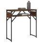 Mesa consola estante madera ingeniería marrón roble 75x30x75 cm by , Side tables - Ref: Foro24-837801, Price: 38,08 €, Discou...