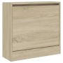 Zapatero de madera de ingeniería roble Sonoma 60x21x57 cm by , Shoe racks and shoe organizers - Ref: Foro24-839884, Price: 42...